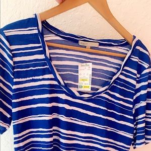Blue & white striped top